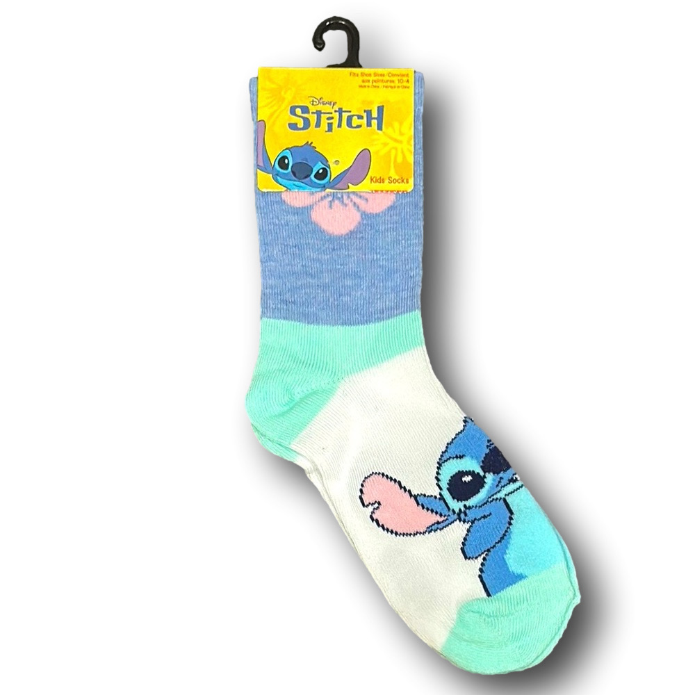 Kids Disney Stitch Funny Novelty Crew Socks - NWT